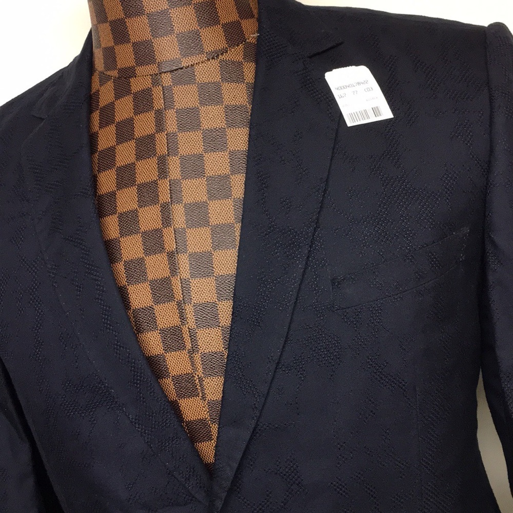 Carlos Campos - Blue Deep Textured Blazer 42R